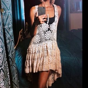 Elegant Free People Crochet Dress. Never worn!